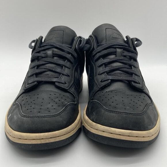 Mens Size 8 NikeLab Dunk Lux Low Black Thick Leather Skate Sneakers Shoes Rare - Picture 2 of 12